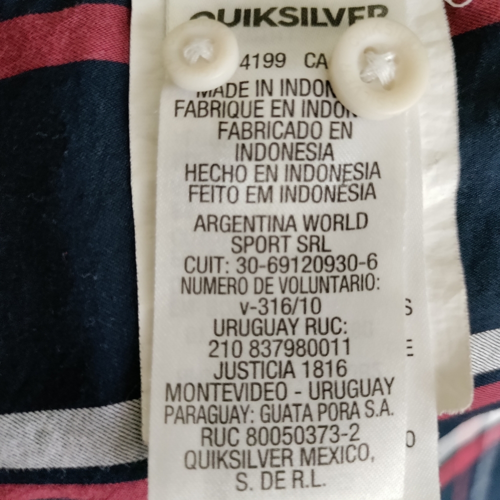 Quicksilver Long Sleeve Button Up Euc - image 3